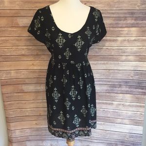Black short sleeve dress